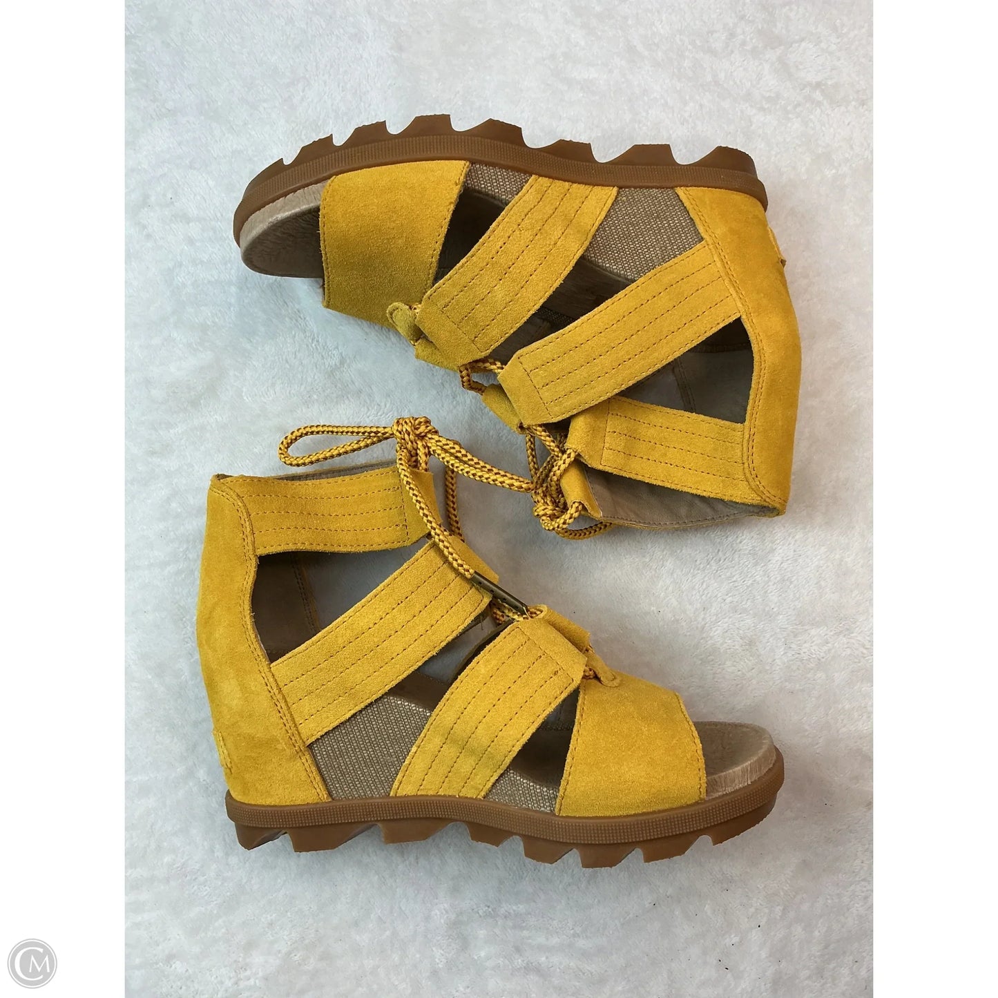 Sandals Heels Platform By Sorel In Yellow, Size: 7