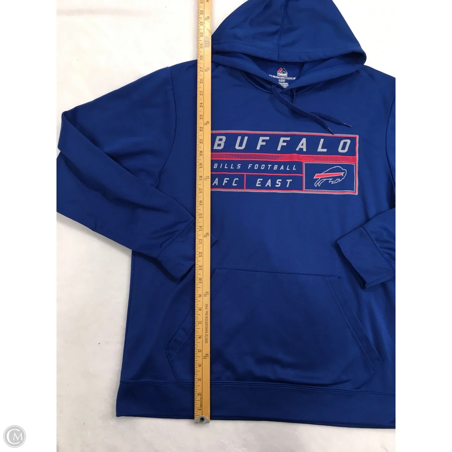 Sweatshirt Hoodie By Majestic In Blue, Size: L