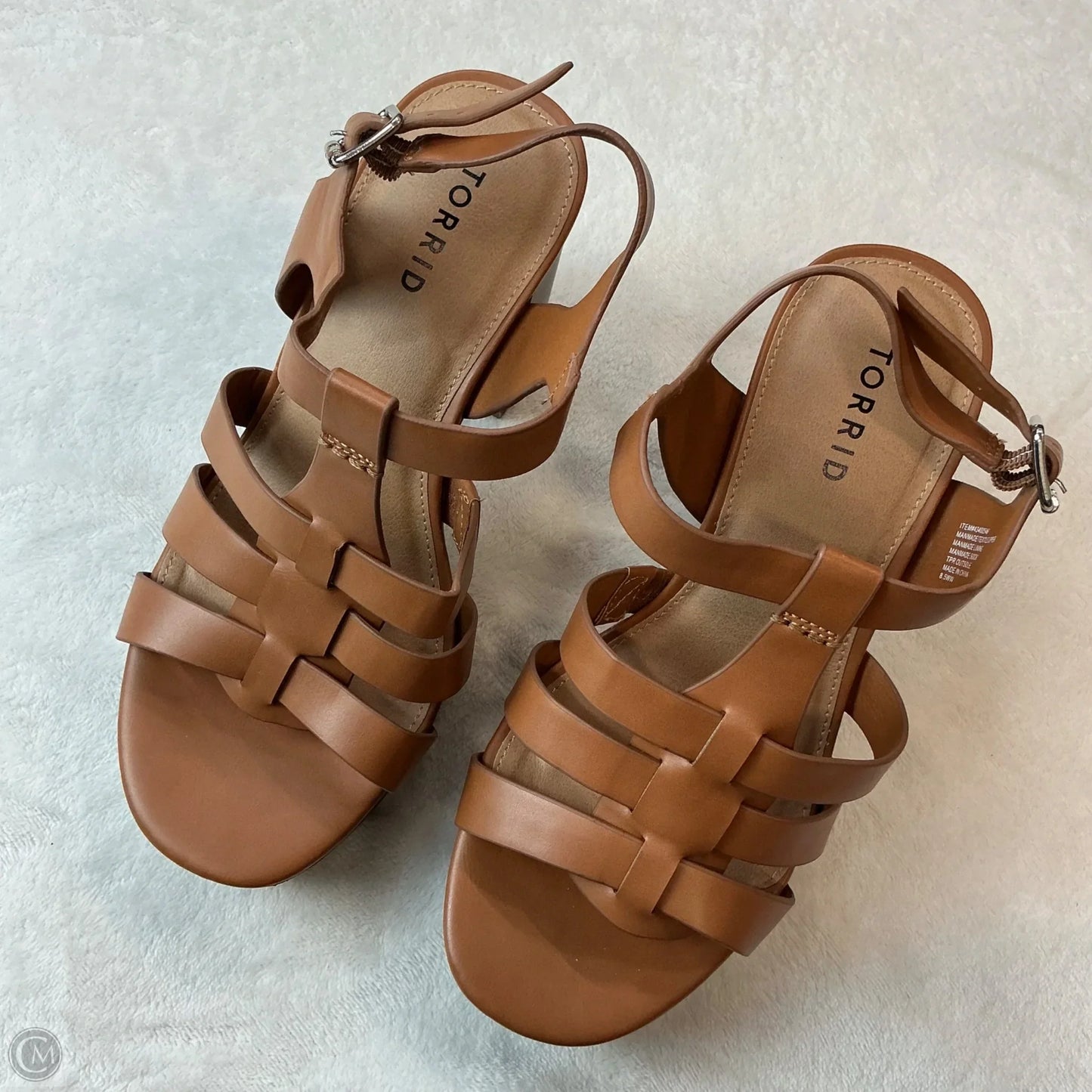 Sandals Heels Block By Torrid In Brown, Size: 8.5
