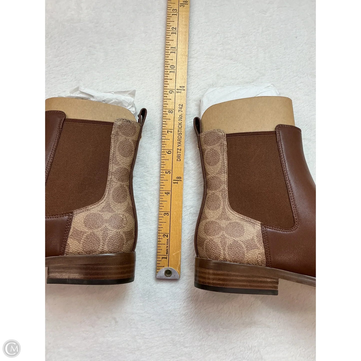 Boots Designer By Coach In Brown, Size: 8.5
