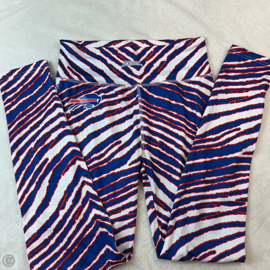 Athletic Leggings By Majestic In Blue Red & White, Size: M