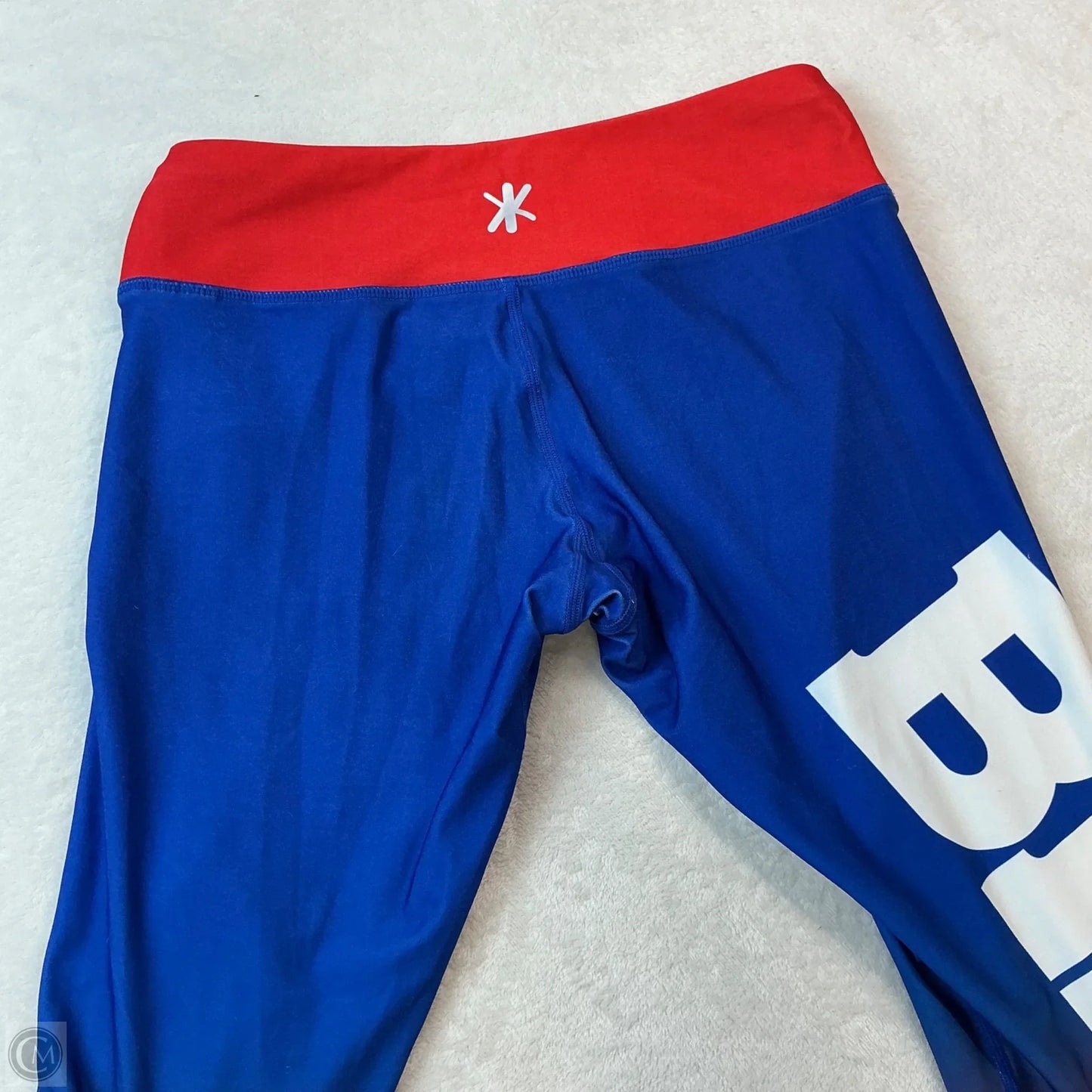Athletic Leggings By Nfl In Blue Red & White, Size: M