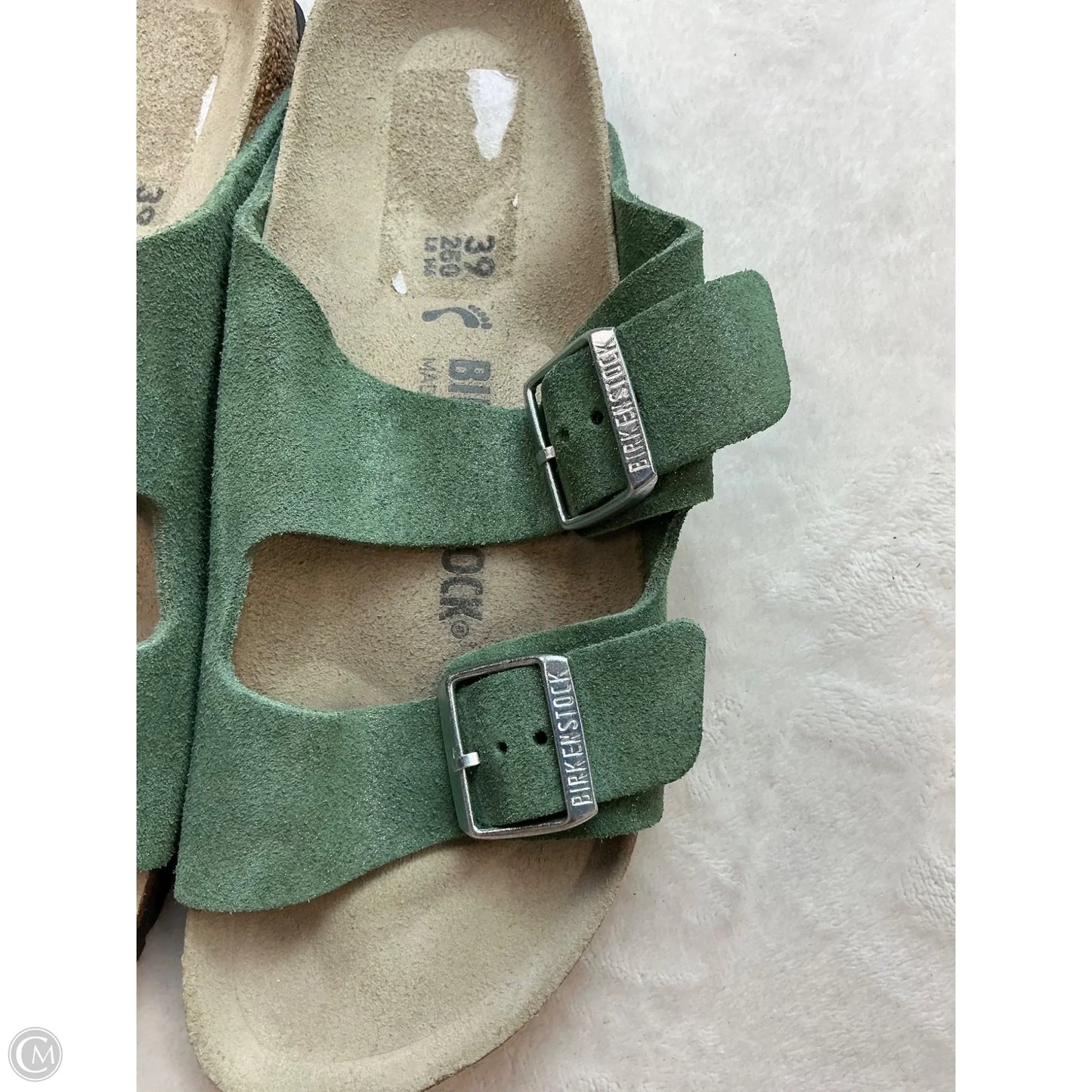 Sandals Flats By Birkenstock In Green, Size: 9