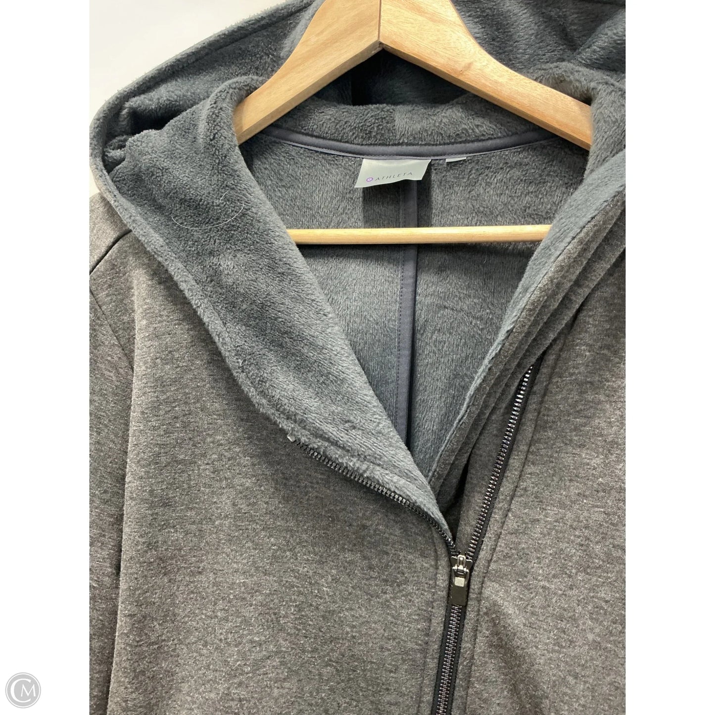 Sweatshirt Hoodie By Athleta In Grey, Size: L