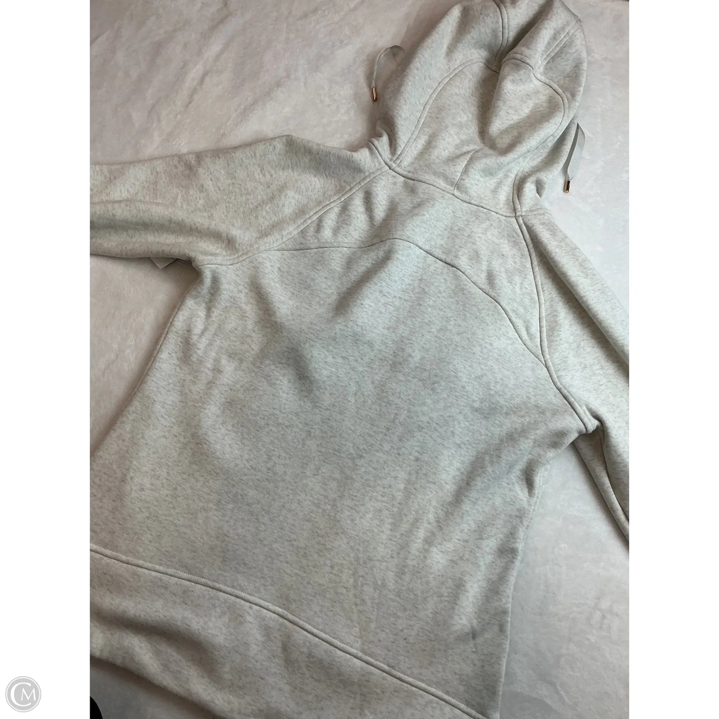 Athletic Sweatshirt Hoodie By Lululemon In Grey, Size: 12