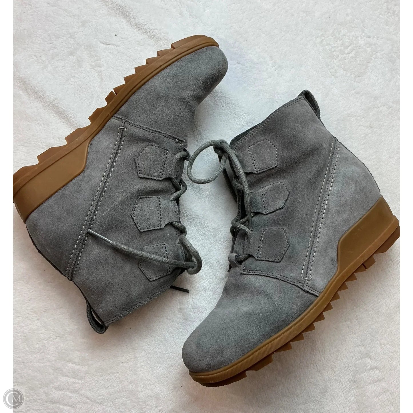 Boots Ankle Heels By Sorel In Grey, Size: 9
