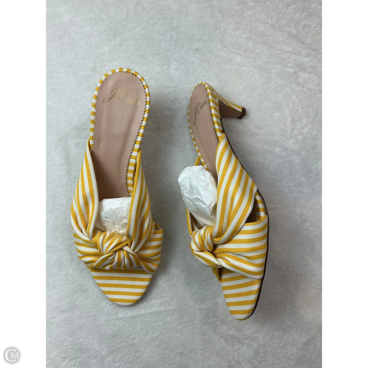 Sandals Heels Kitten By J. Crew In Yellow, Size: 7