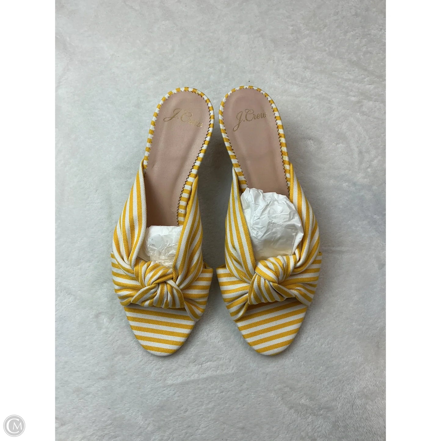 Sandals Heels Kitten By J. Crew In Yellow, Size: 7