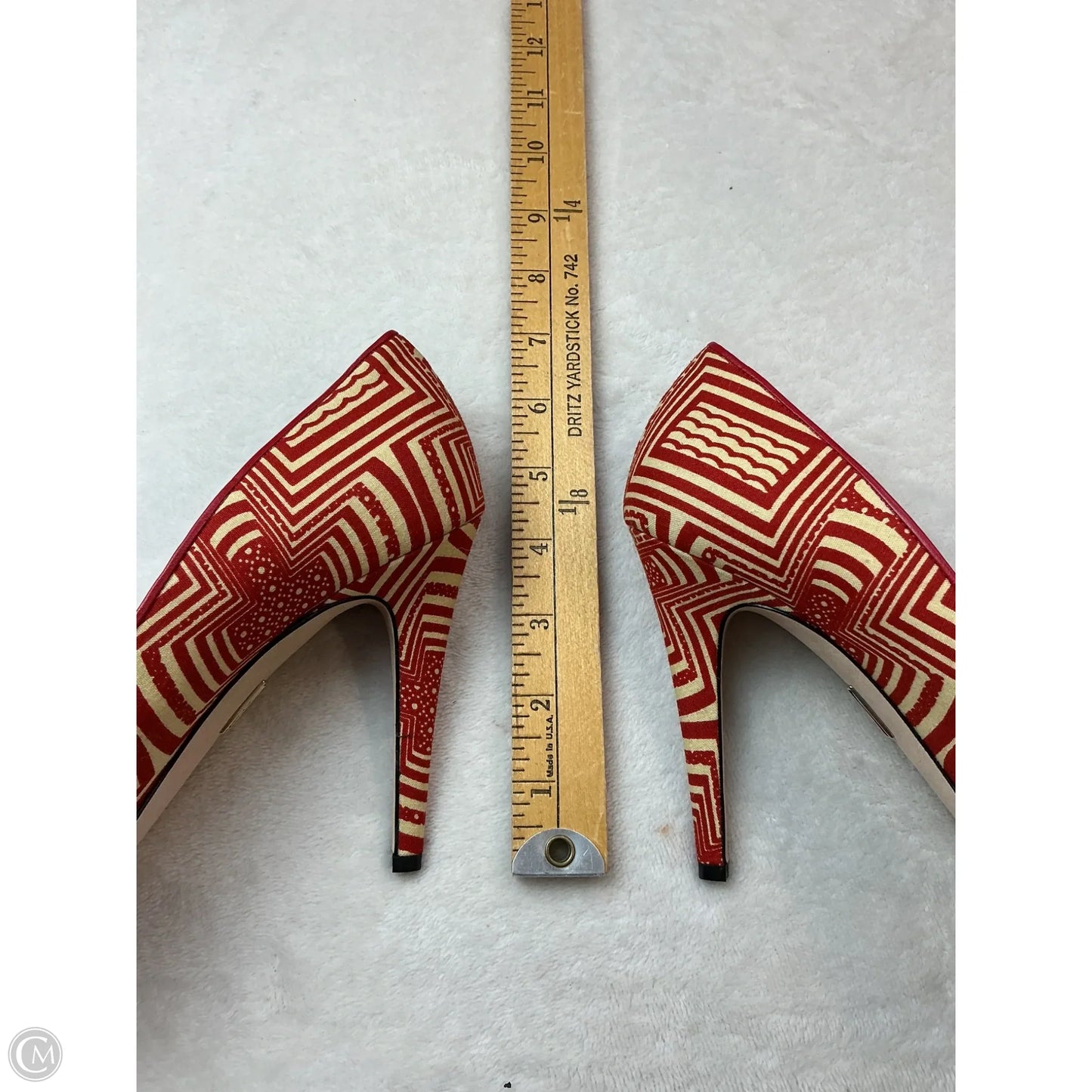 Shoes Heels Stiletto By Cma In Cream & Red, Size: 7.5