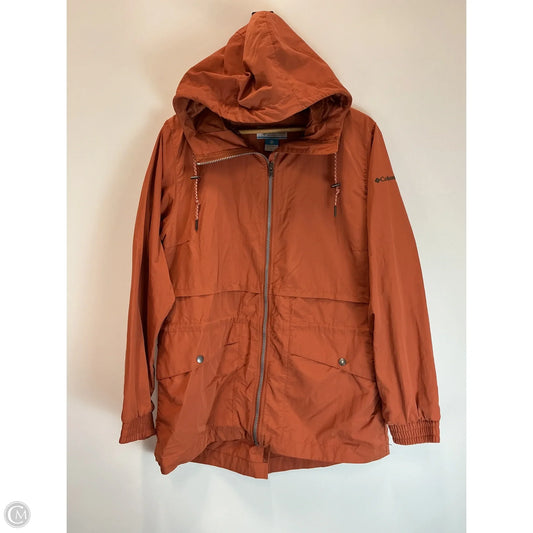 Jacket Windbreaker By Columbia In Orange, Size: L