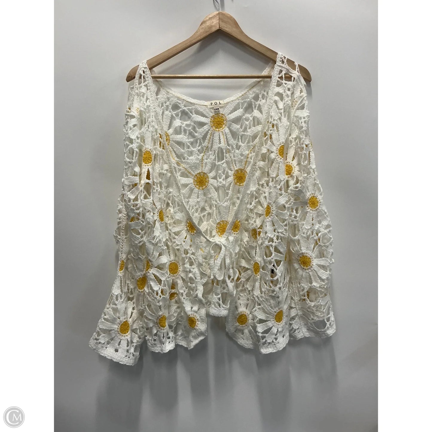Kimono By Pol In White & Yellow, Size: Osfm