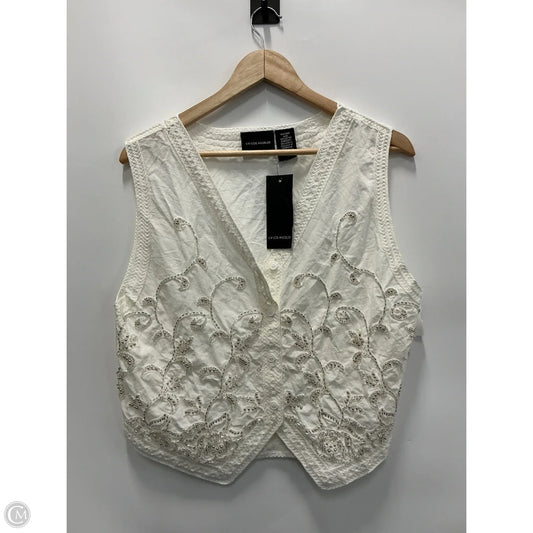Top Sleeveless By Clothes Mentor In White, Size: L
