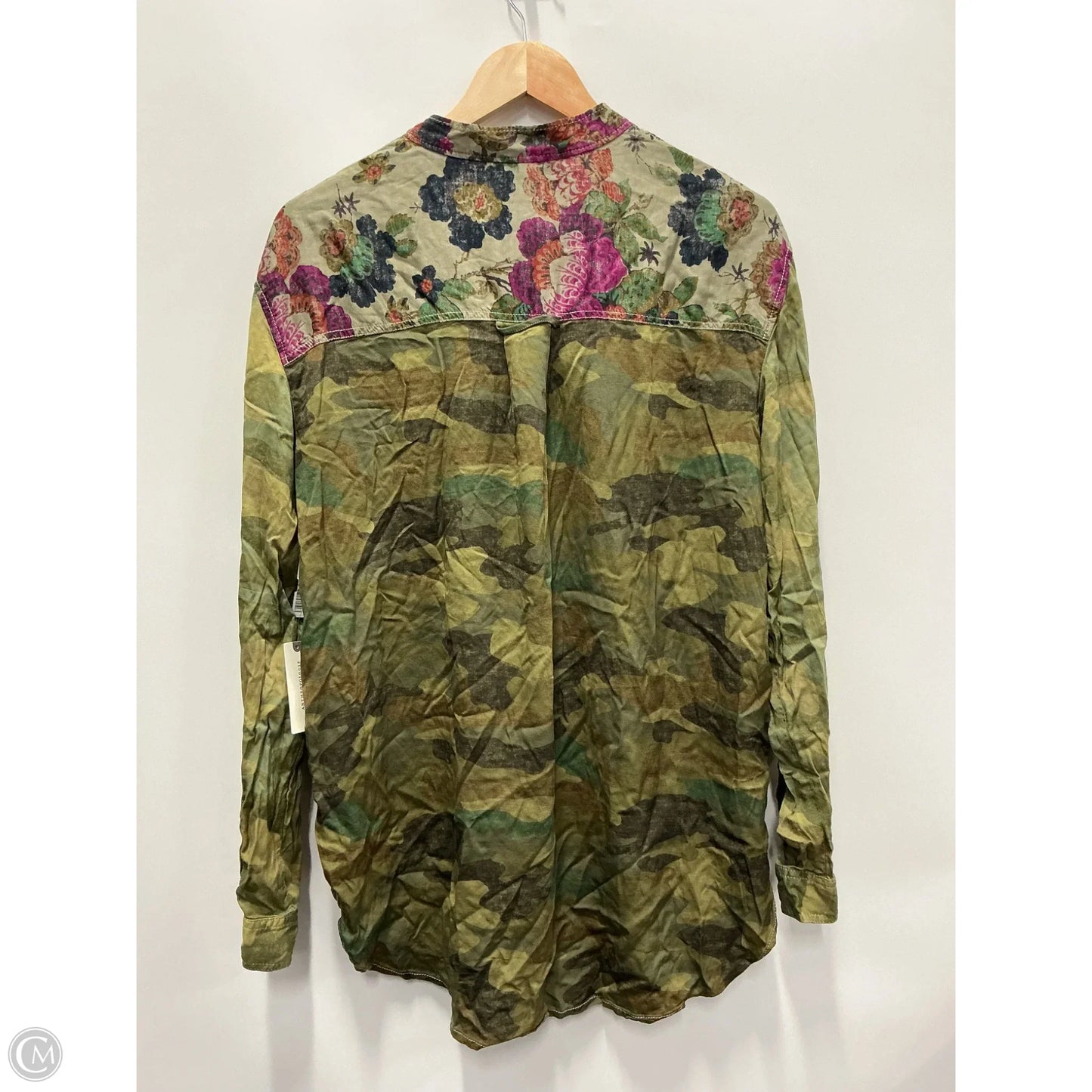 Top Long Sleeve By Pilcro In Green & Purple, Size: M