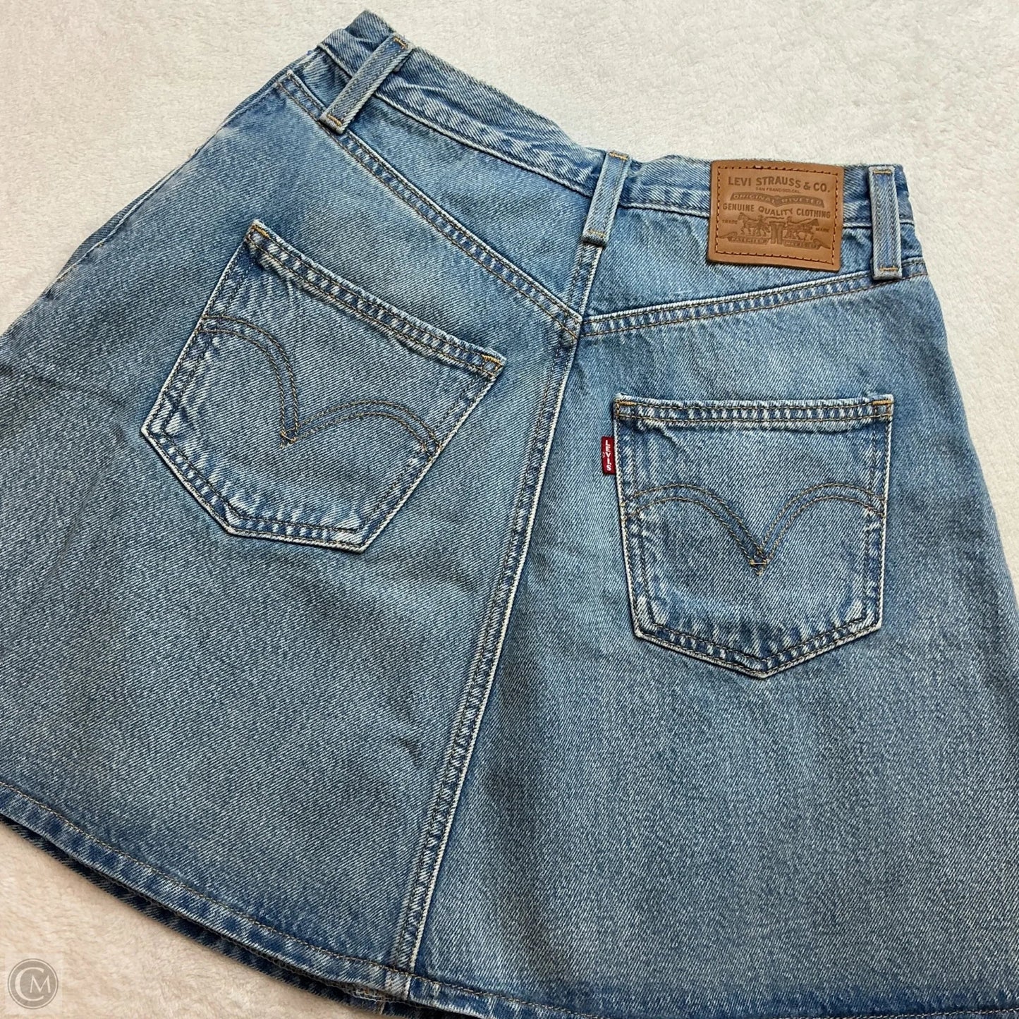 Skirt Mini & Short By Levis In Blue Denim, Size: 2
