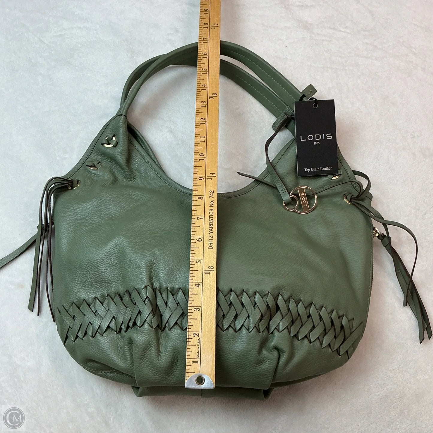 Handbag Leather By Lodis, Size: Large