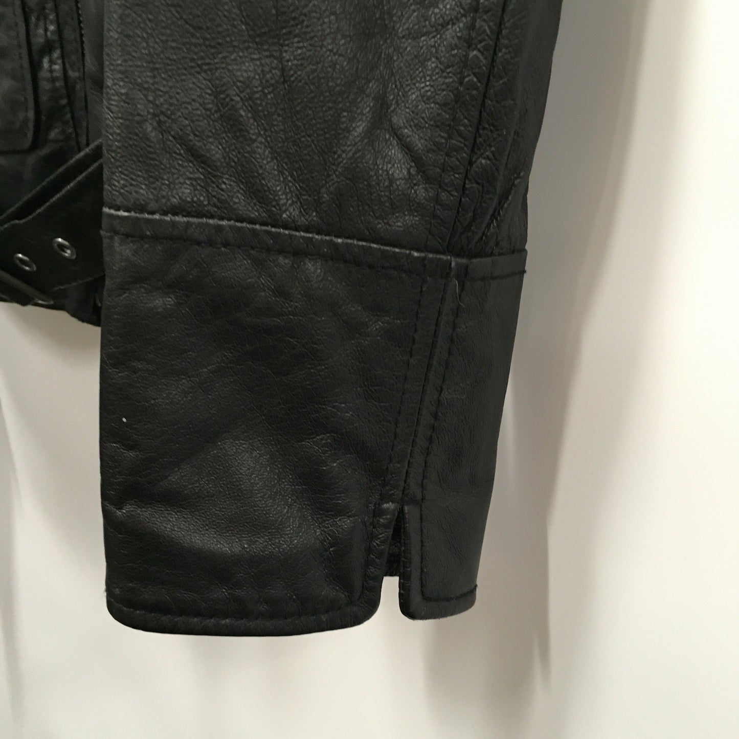 Black Jacket Moto Leather REZREKSHA by Esther Chen, Size M