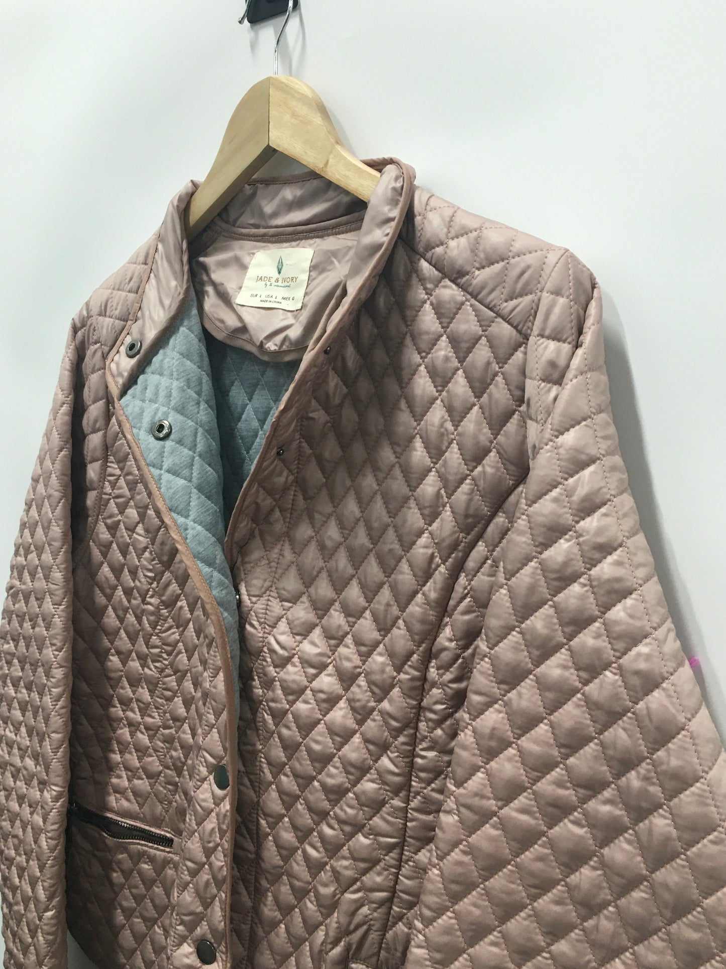 Jacket Puffer & Quilted By Jade & Ivory by 26 International In Pink, Size: L