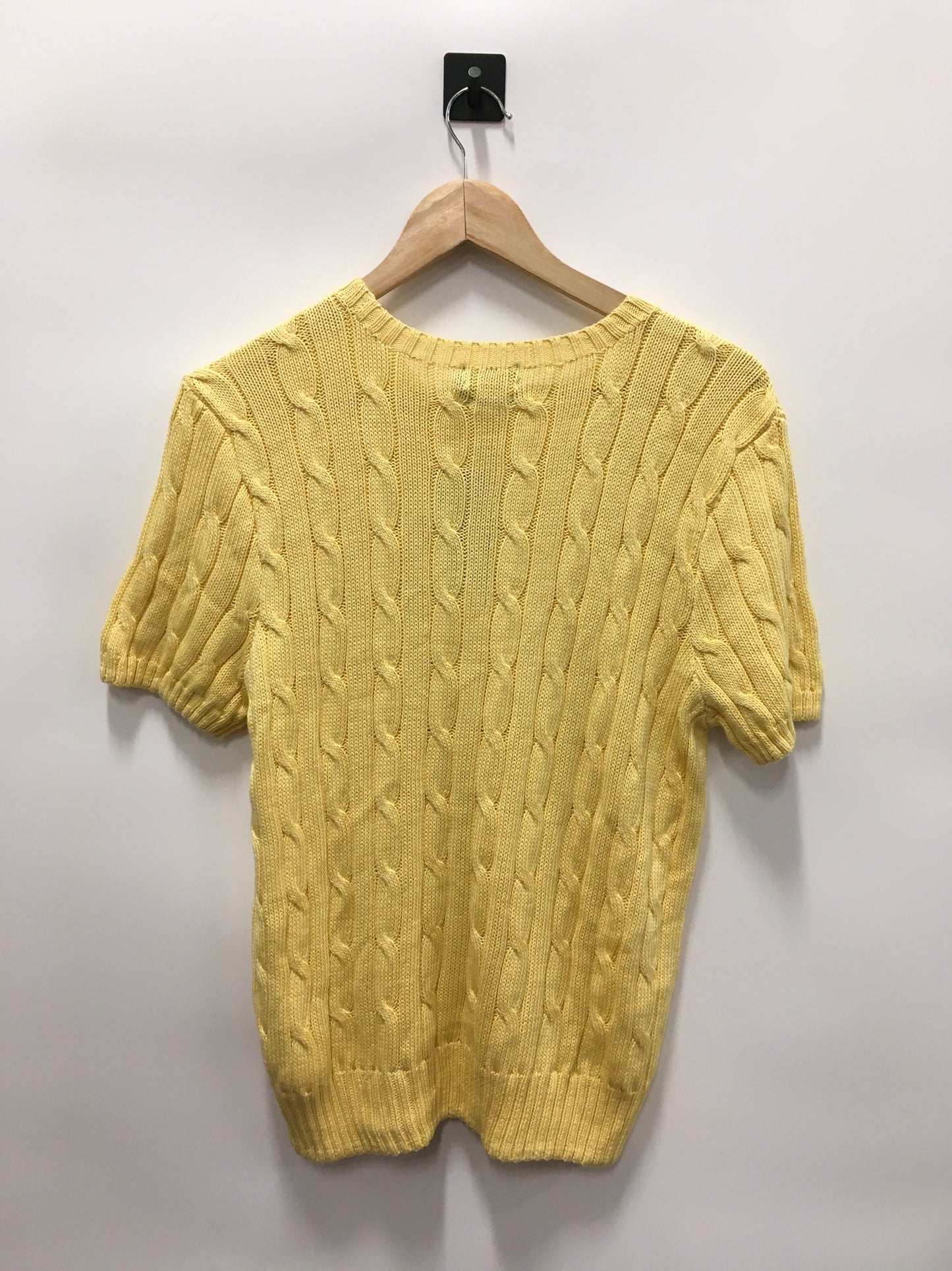 Yellow Sweater Short Sleeve Polo Ralph Lauren, Size Xl