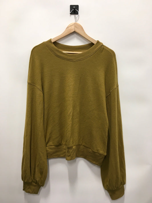 Green Top Long Sleeve Free People, Size S