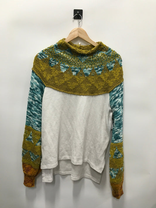 Green & White Sweater Free People, Size L