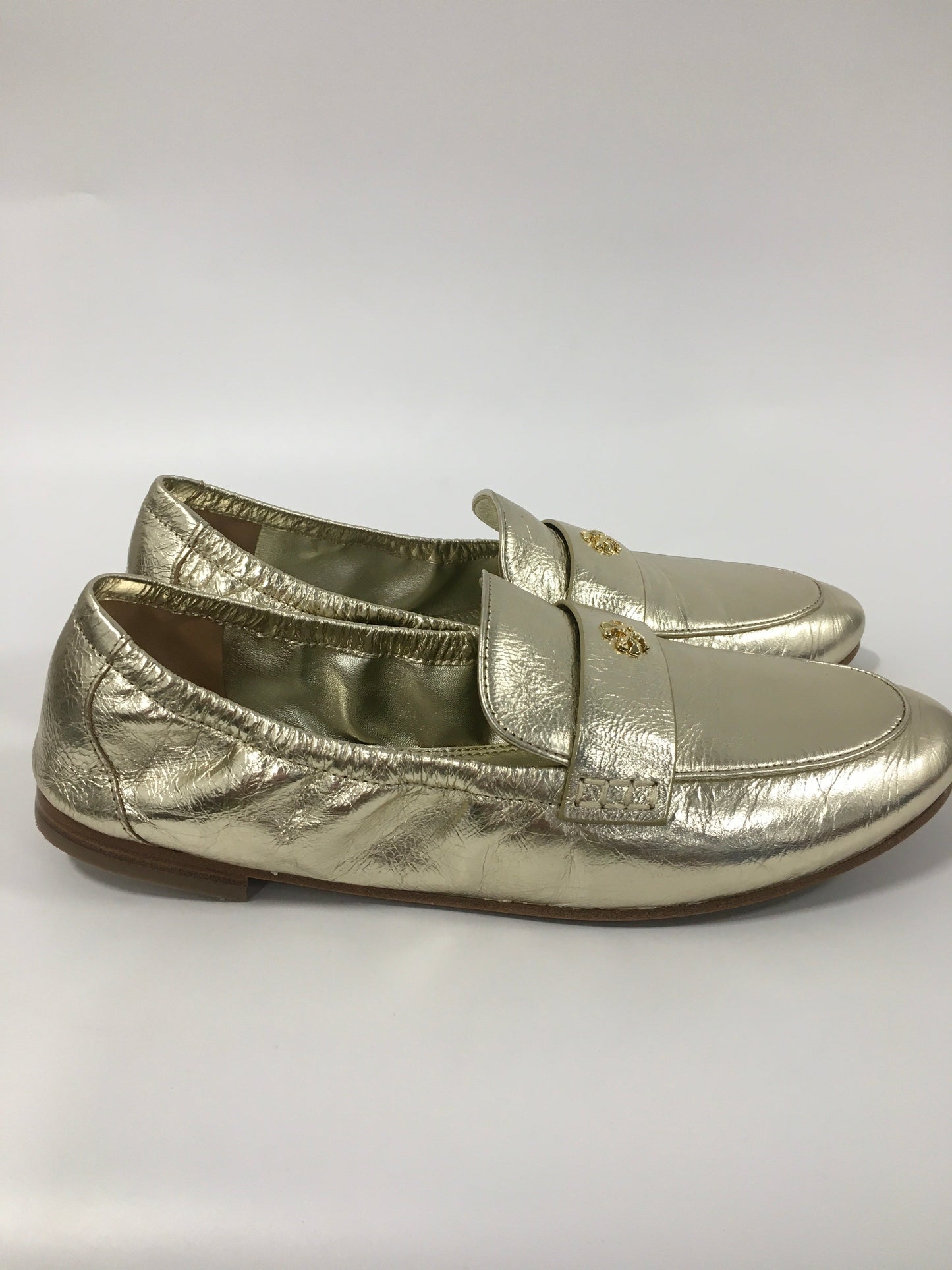 Shoes Flats By Tory Burch In Gold, Size: 9