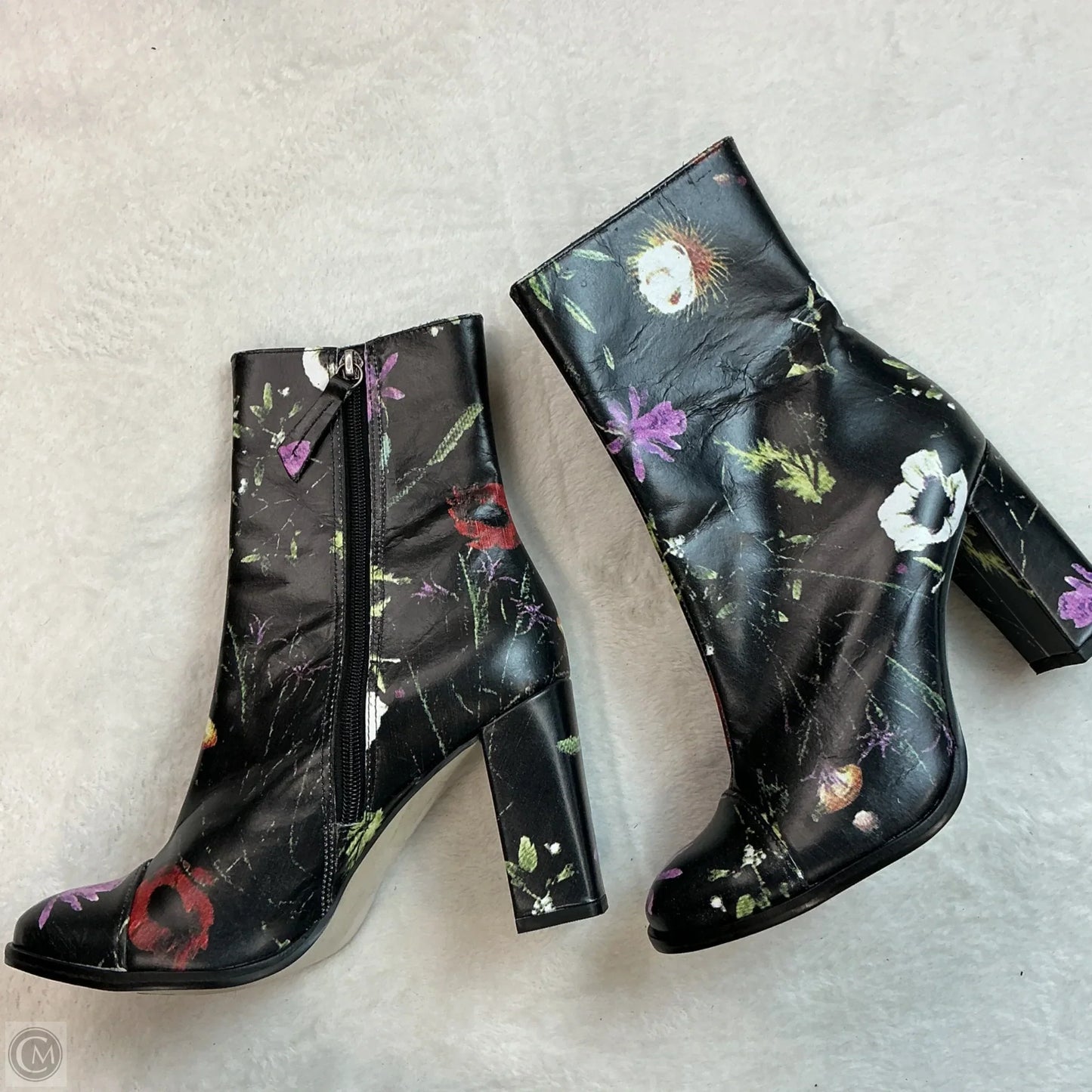 Boots Ankle Heels By Matisse In Floral Print, Size: 7.5