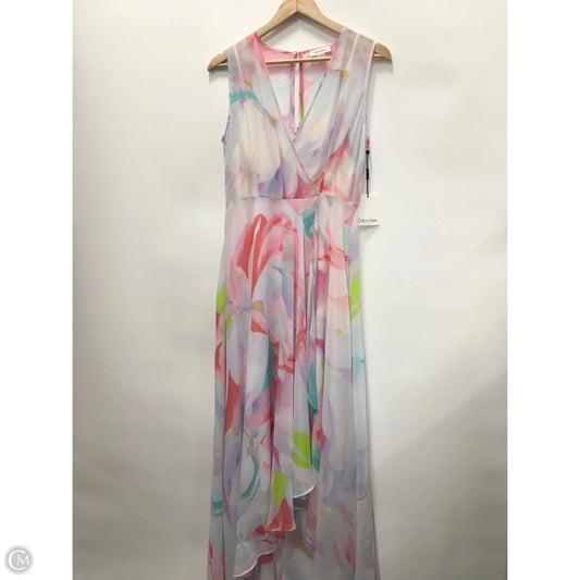Dress Casual Maxi By Calvin Klein In Multi-colored, Size: M