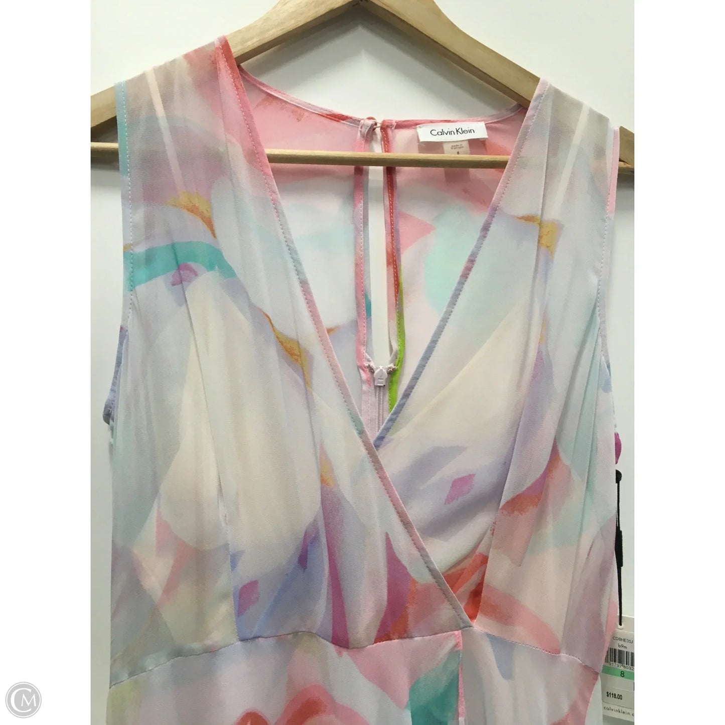 Dress Casual Maxi By Calvin Klein In Multi-colored, Size: M