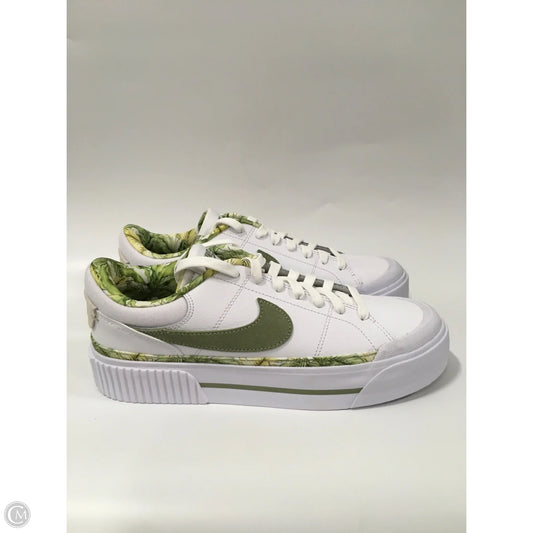 Shoes Sneakers By Nike In Green & White, Size: 9