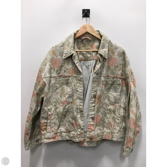 Jacket Denim By We The Free In Floral Print, Size: L