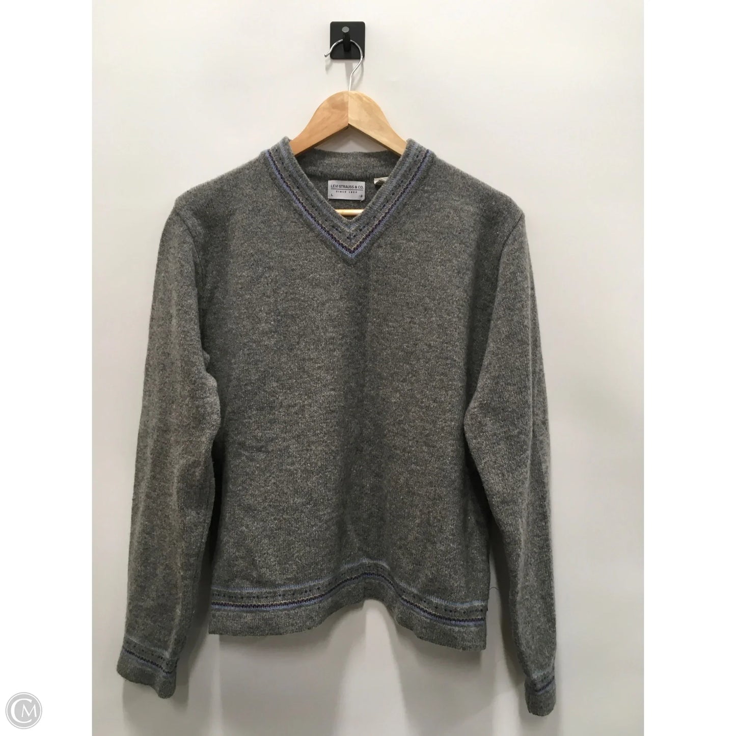 Sweater By Levis In Grey, Size: L