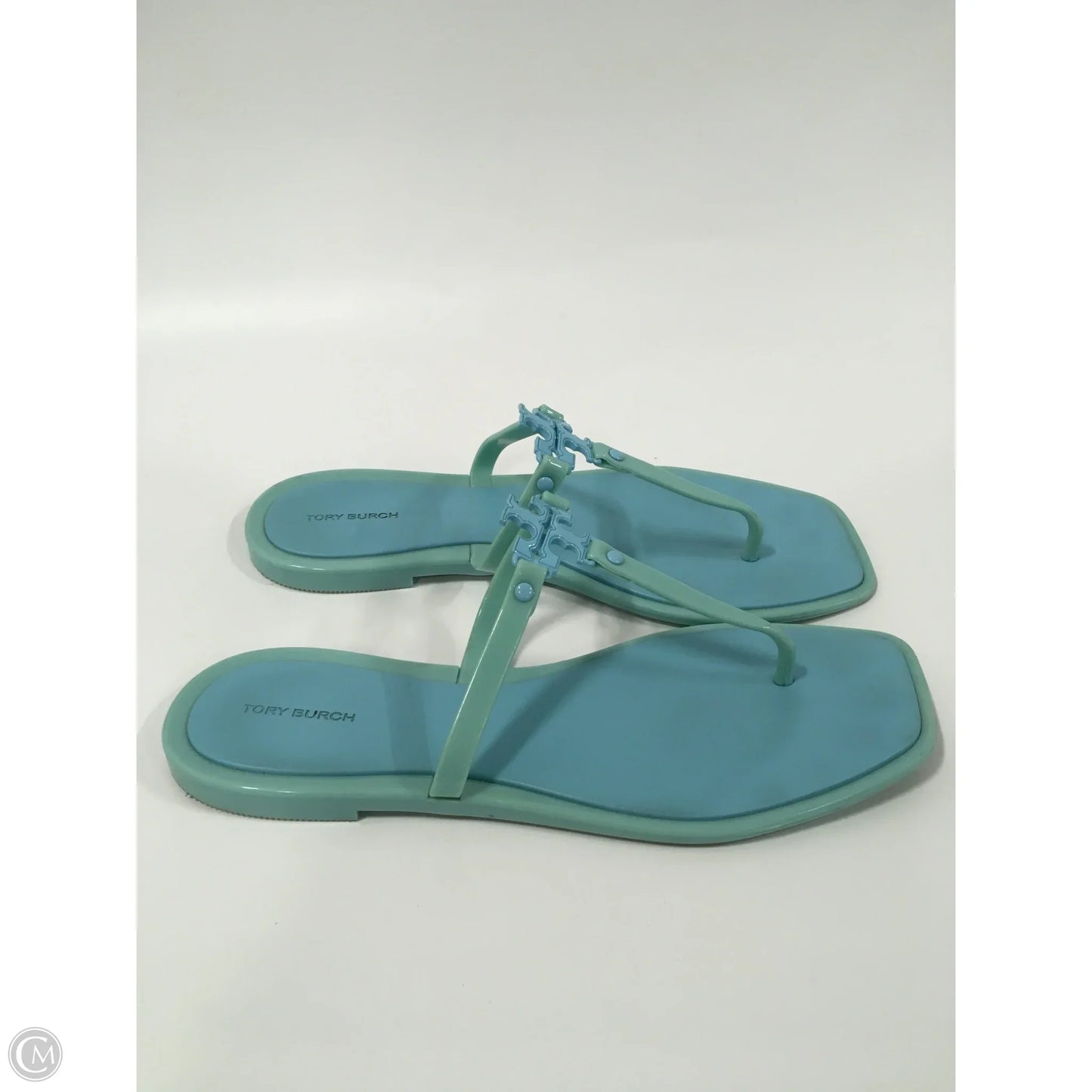Sandals Flip Flops By Tory Burch In Teal, Size: 9