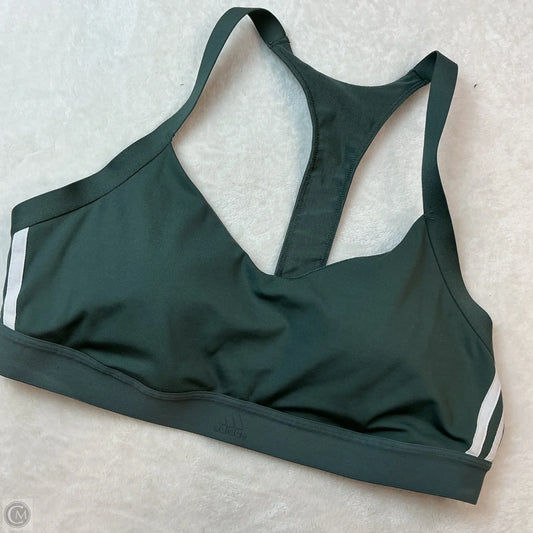Athletic Bra By Adidas In Green, Size: M
