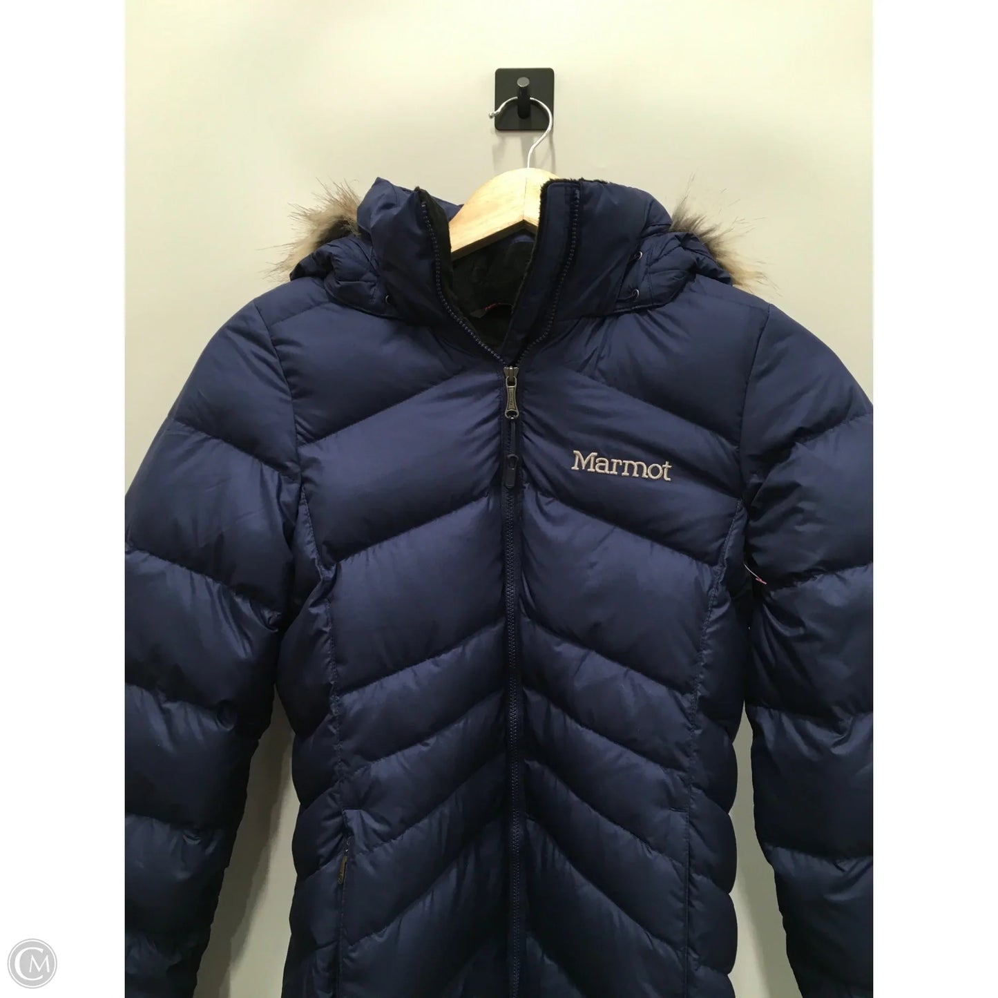 Coat Puffer & Quilted By Marmot In Navy, Size: Xs