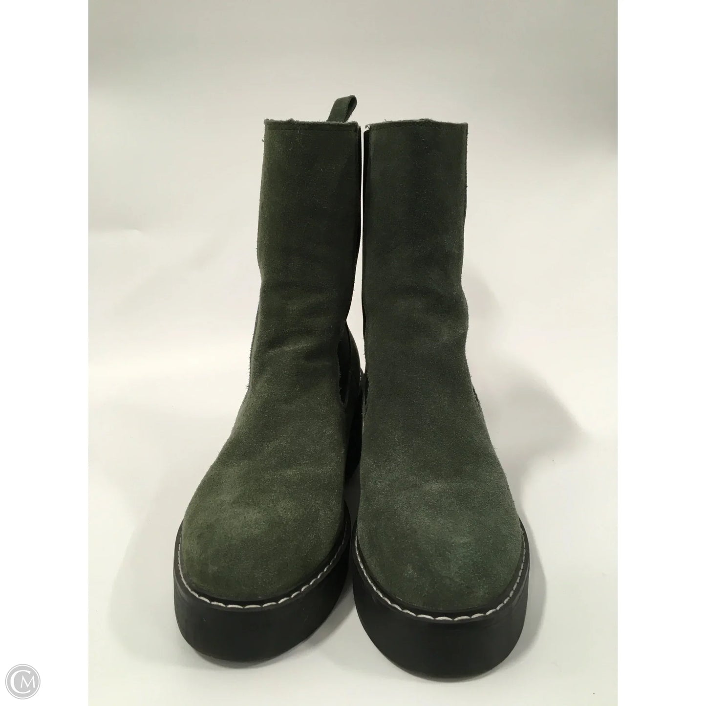 Boots Ankle Heels By Nine West In Green, Size: 9