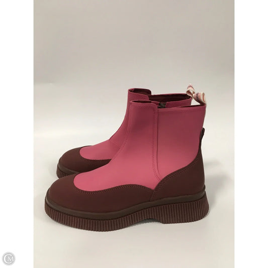 Boots Ankle Flats By Scotch & Soda In Pink & Purple, Size: 7.5