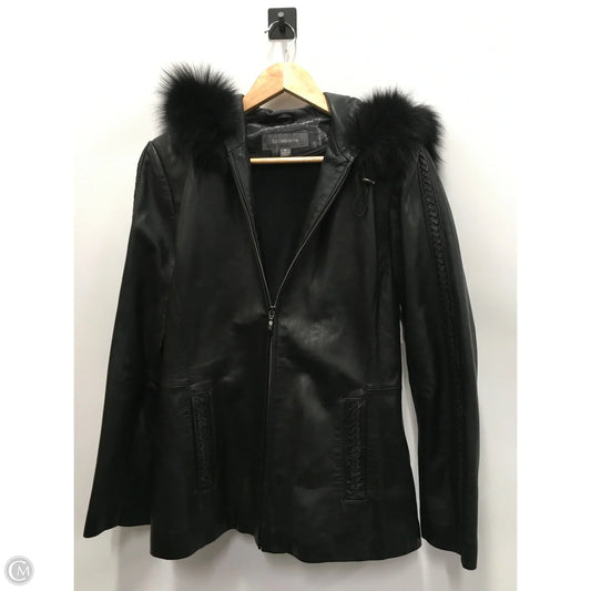Jacket Leather By Liz Claiborne In Black, Size: M