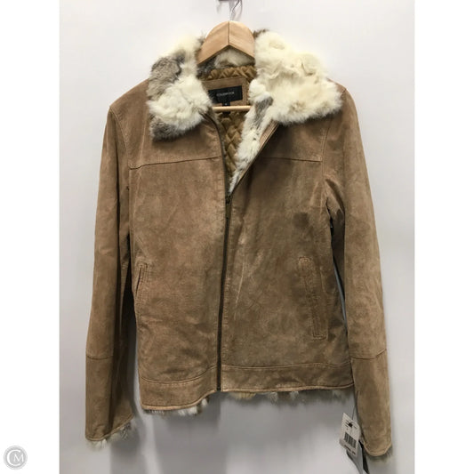 Jacket Leather By Colebrook In Tan, Size: M