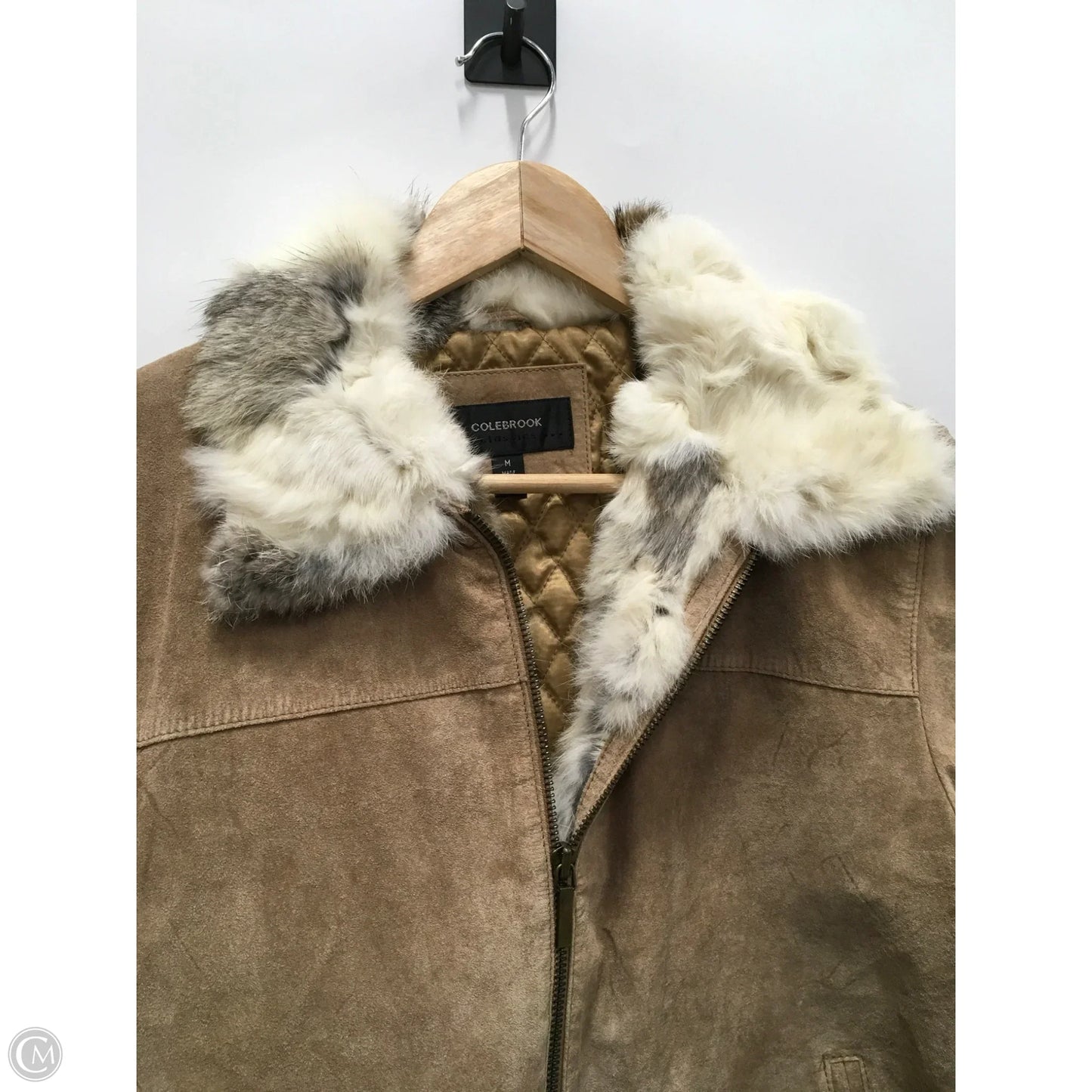 Jacket Leather By Colebrook In Tan, Size: M