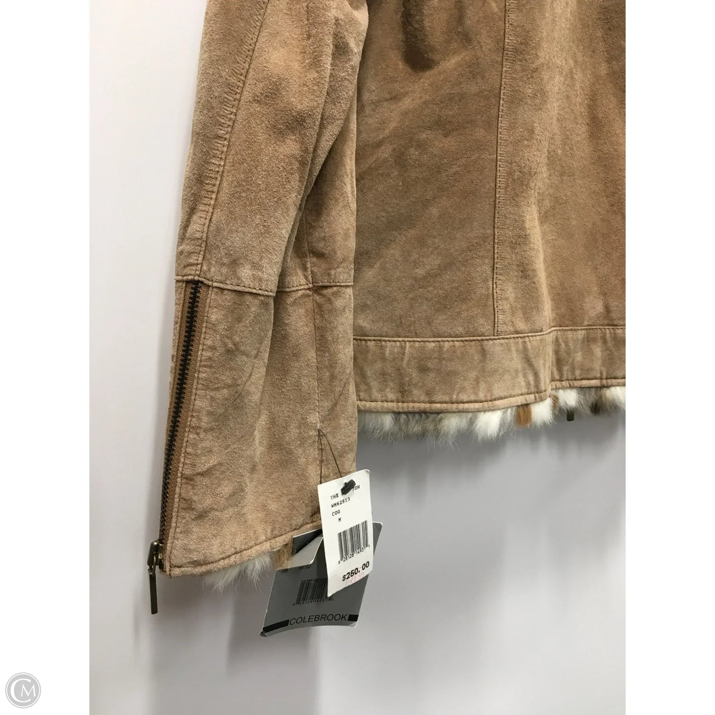Jacket Leather By Colebrook In Tan, Size: M
