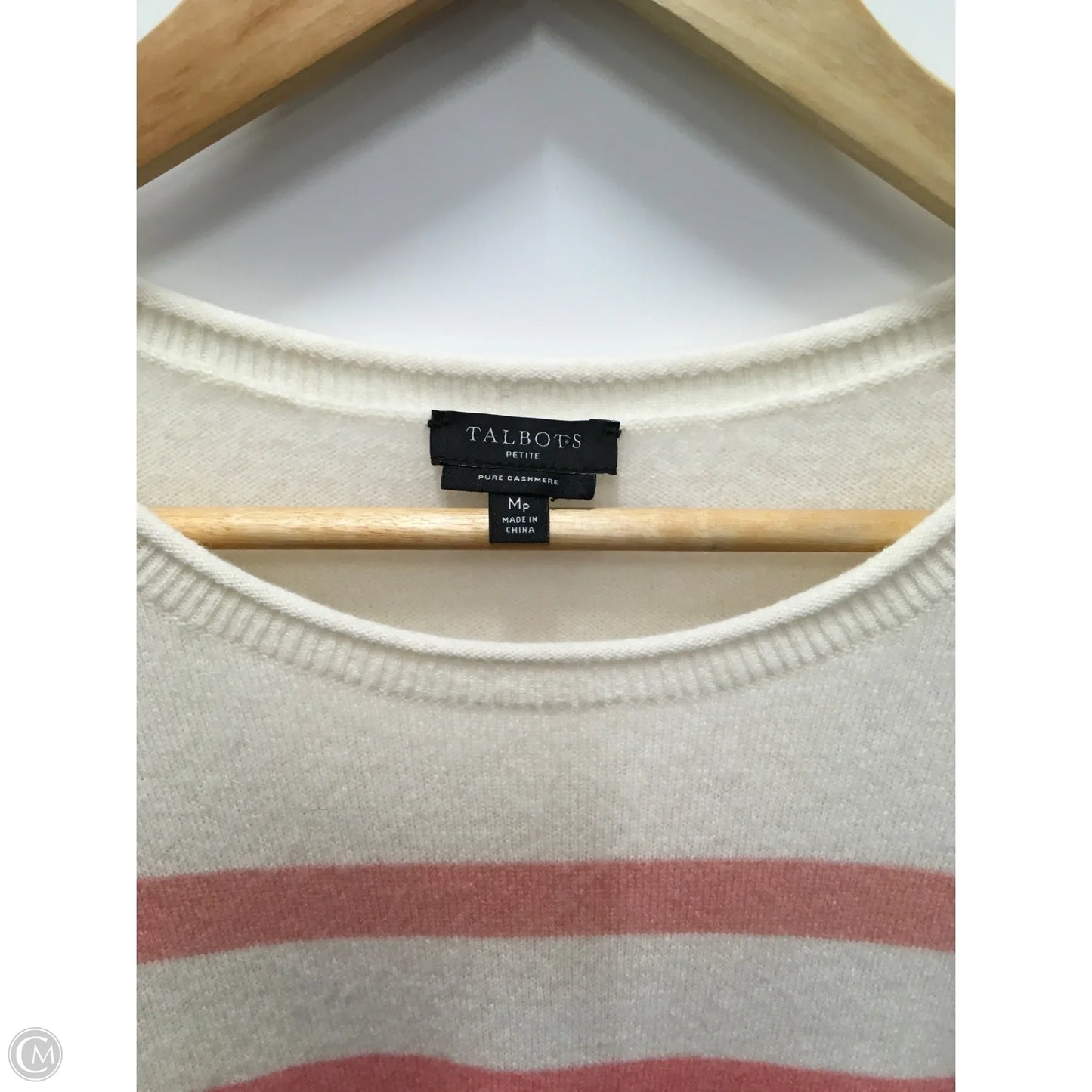 Sweater Cashmere By Talbots In Striped Pattern, Size: Mp