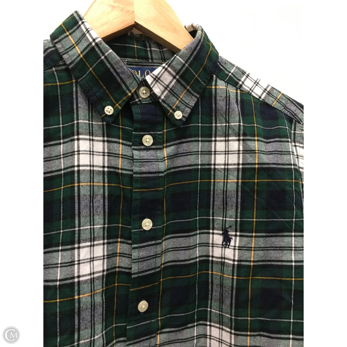 Top Long Sleeve By Polo Ralph Lauren In Plaid Pattern, Size: S