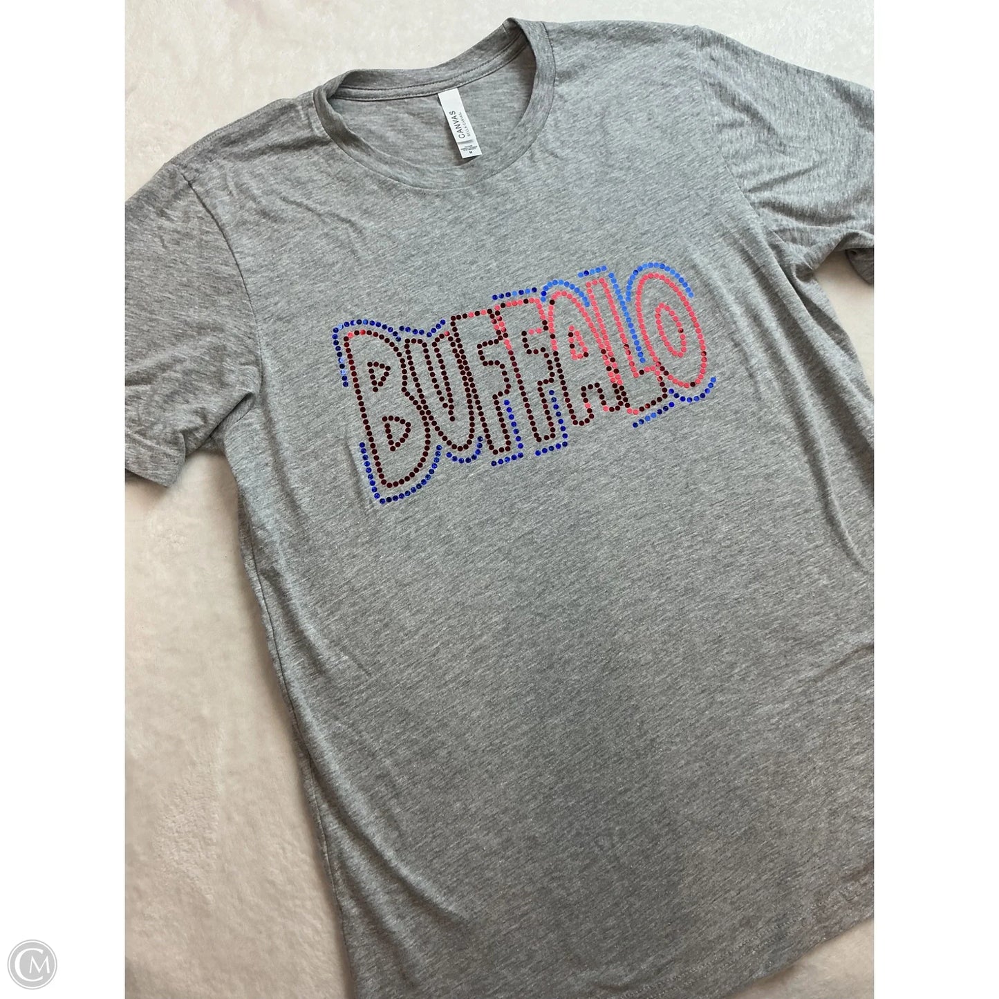 Top Short Sleeve Basic By Bella + Canvas In Grey, Size: M
