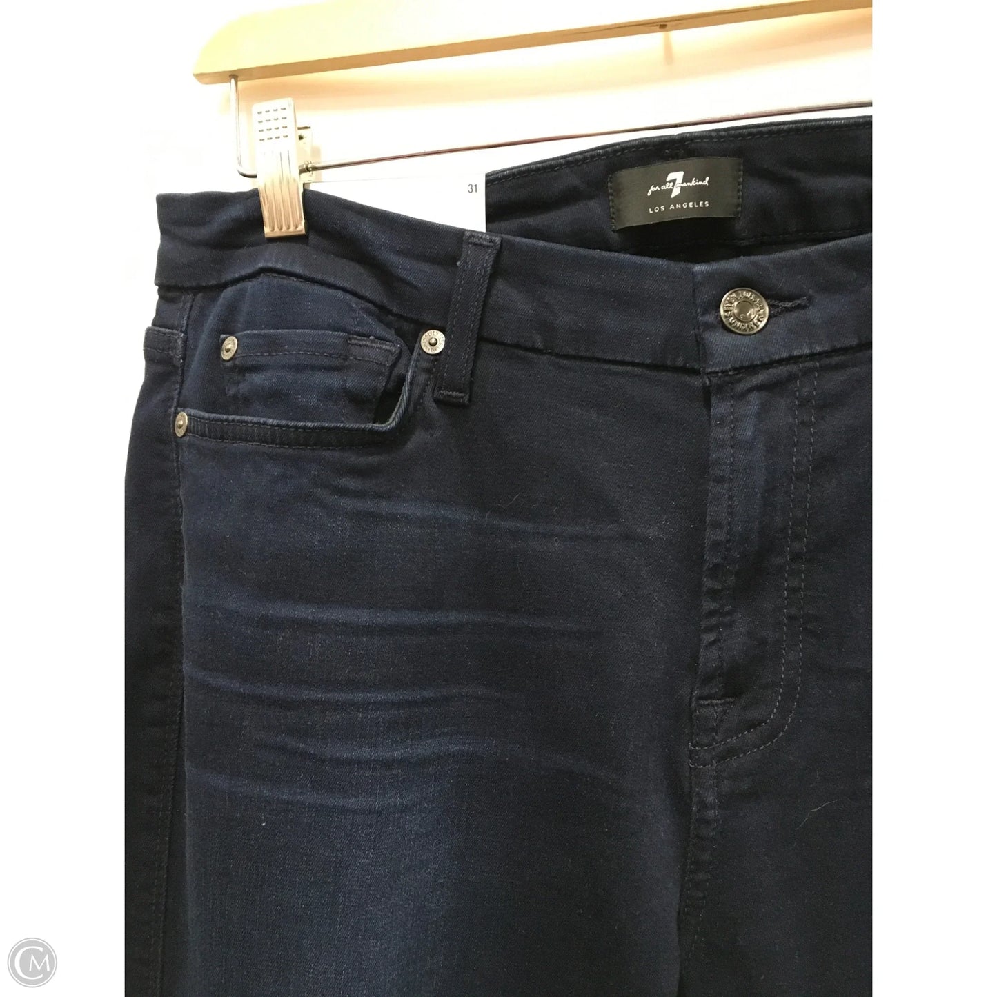 Jeans Boot Cut By 7 For All Mankind In Blue Denim, Size: 10