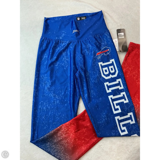 Athletic Leggings By Nfl In Blue Red & White, Size: L