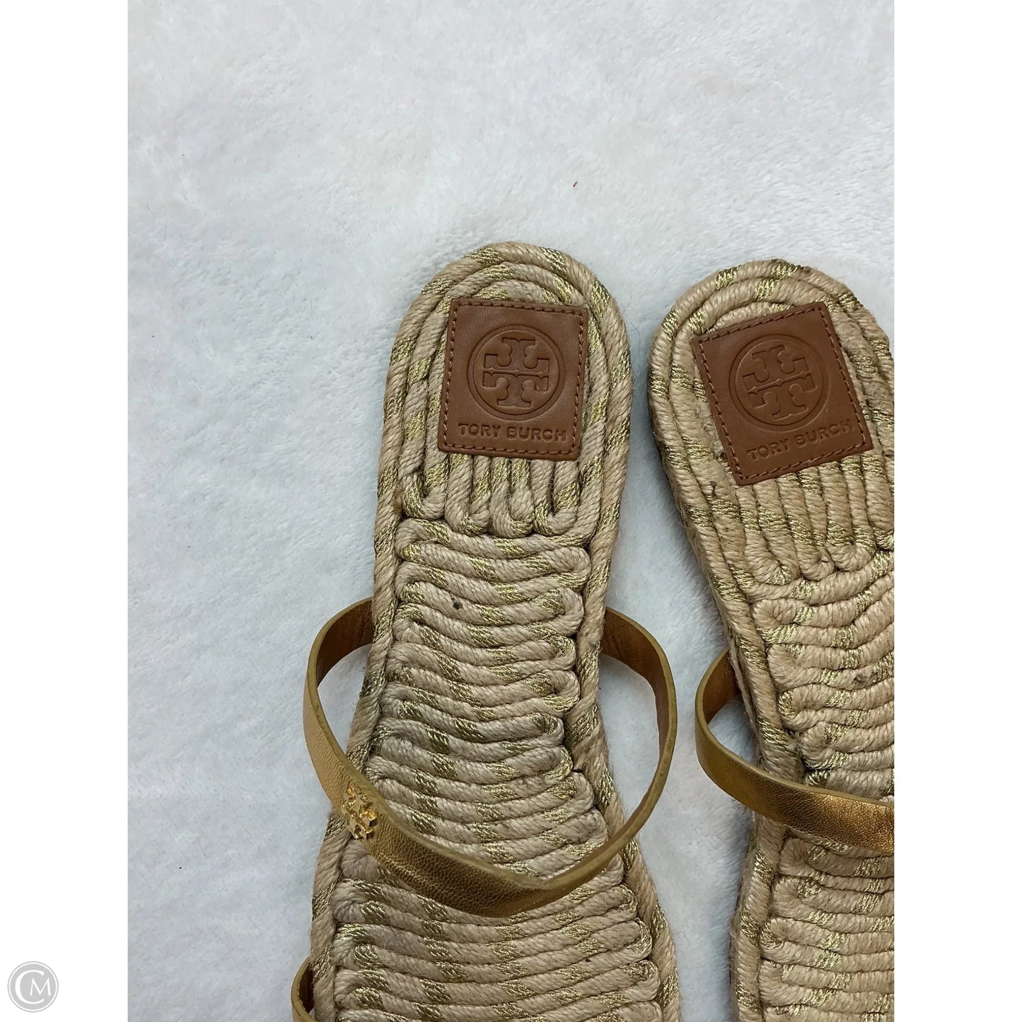 Sandals Designer By Tory Burch In Gold, Size: 10