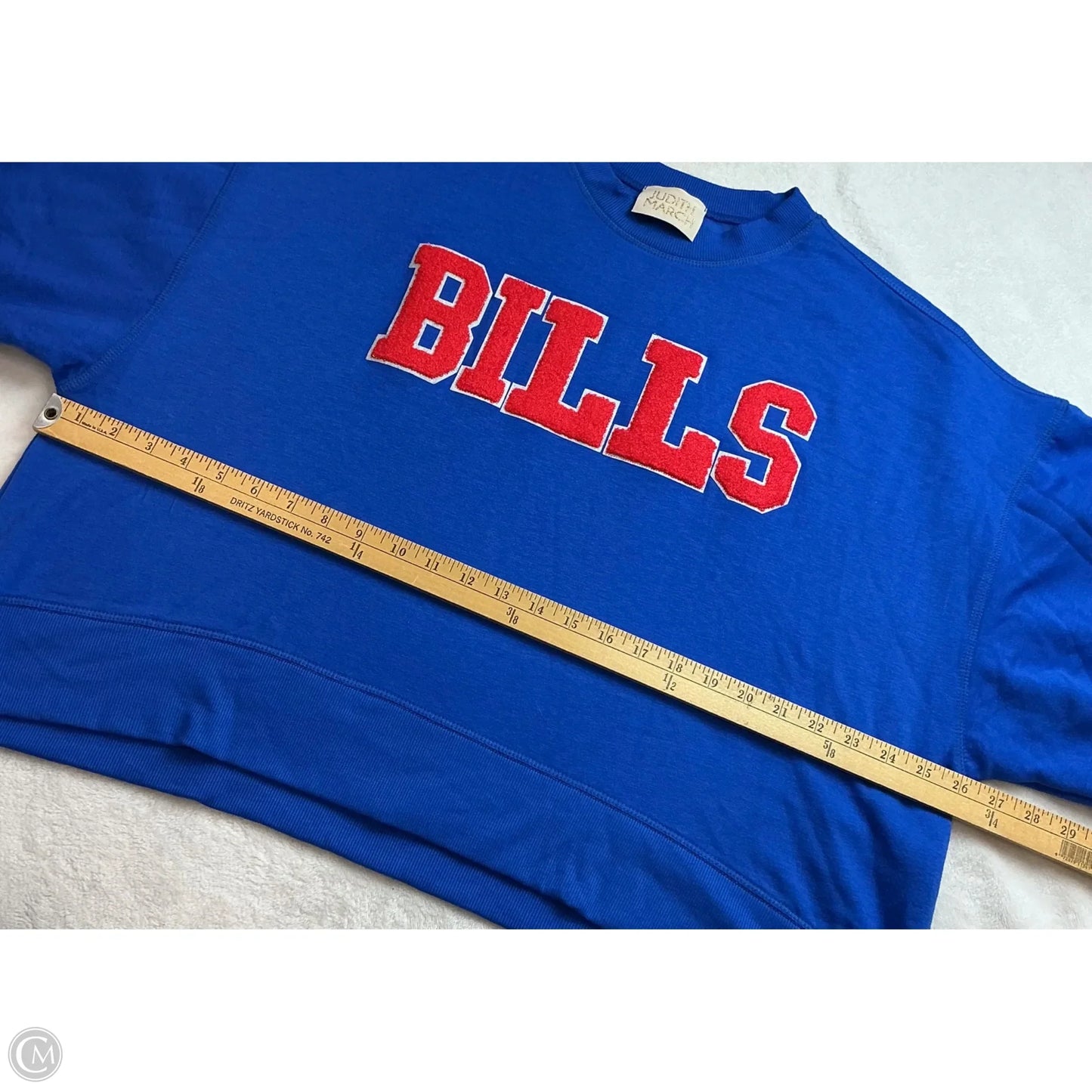 Sweatshirt Crewneck By Judith March In Blue Red & White, Size: M