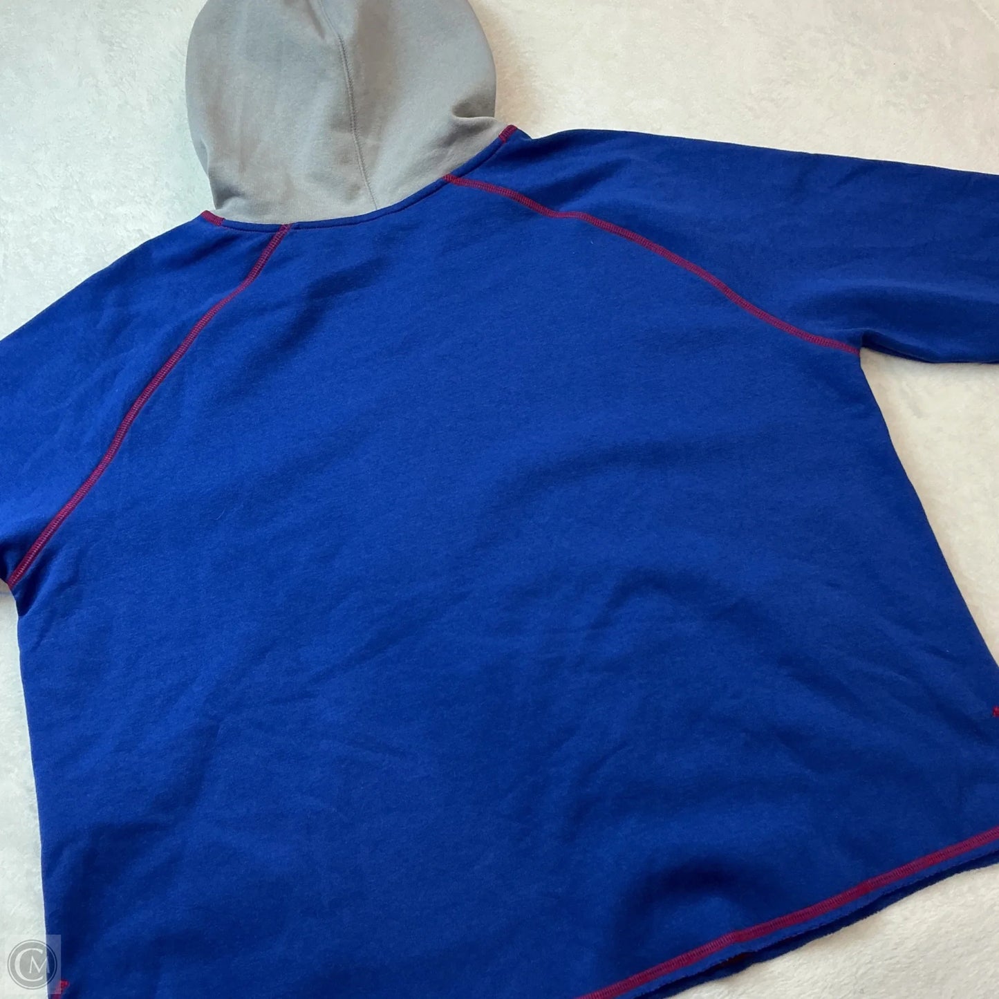 Sweatshirt Hoodie By Clothes Mentor In Blue & Red, Size: Xl