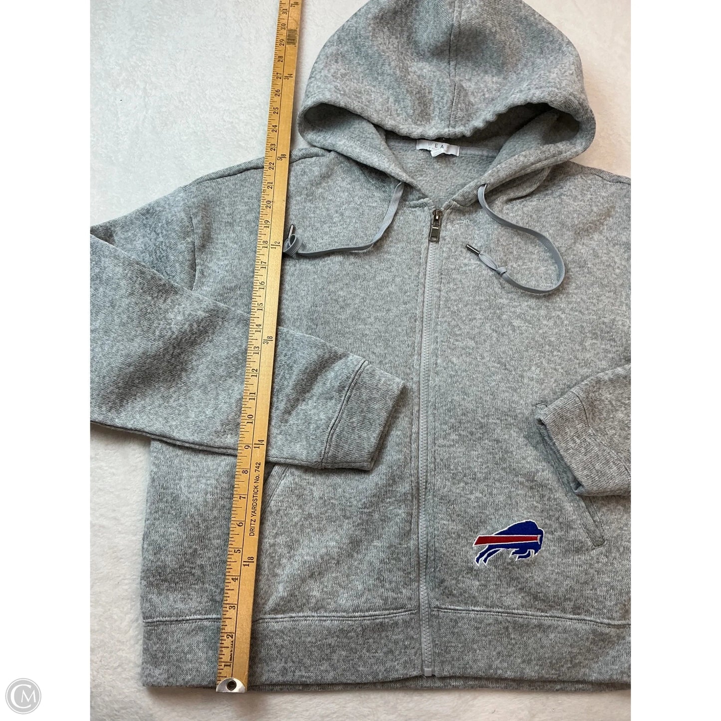 Sweatshirt Hoodie By Clothes Mentor In Grey, Size: Xxl