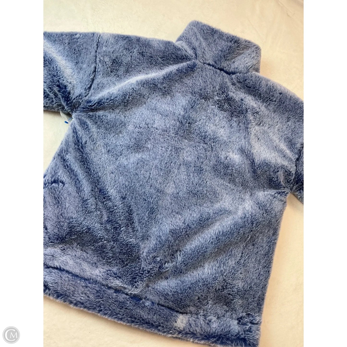 Jacket Faux Fur & Sherpa By Clothes Mentor In Blue, Size: S